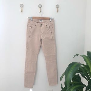 PAIGE dusty pale pink jeans Cassidy zip sz 27